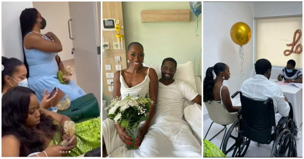 Lekki hospital, hospital wedding in Nigeria, couple wed in Nigerian hospital, few guests at wedding Lekki hospital, hospital wedding in Nigeria, couple wed in Nigerian hospital, few guests at wedding