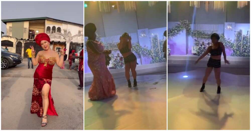 Sunmi Kim, Korean lady dances at NIgerian wedding, Korean lady in heels at Nigerian wedding