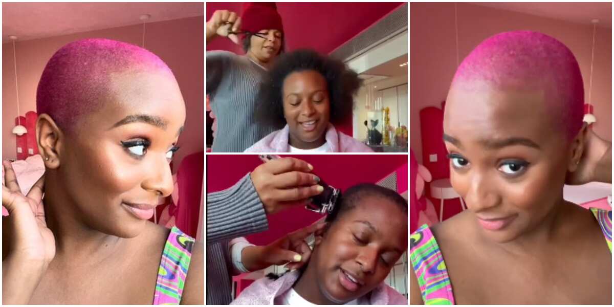 DJ Cuppy Shaves Off Her Long Hair, Dyes It Pink As She Starts 2022 With New  Look, Fans React 