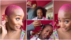 DJ Cuppy shaves off her long hair, dyes it pink as she starts 2022 with new look, fans react