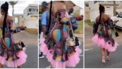 Pretty lady wows internet users in fabulous ankara outfit: "The dress is perfect"