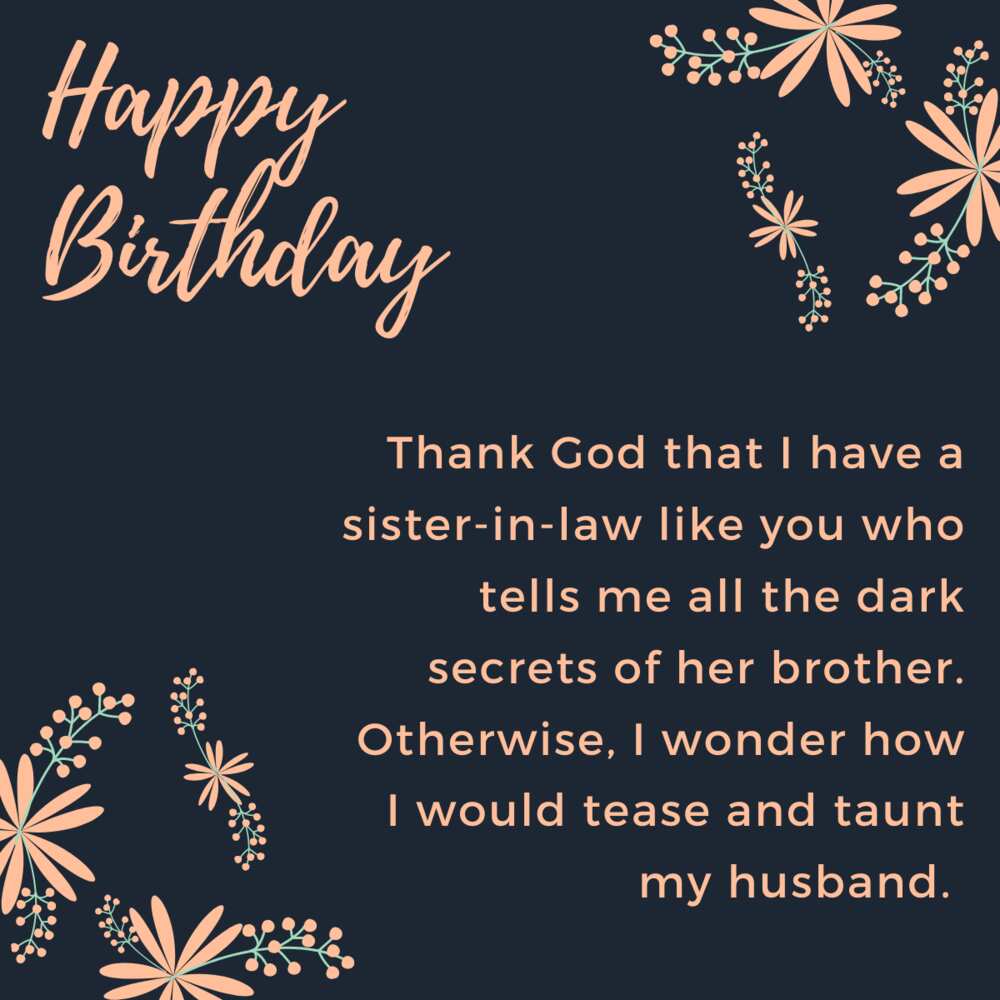sister in law birthday