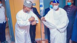 Obasanjo meets Yahaya Bello behind closed doors, details and photos emerge