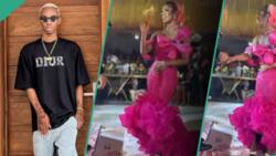 "He looks stunning though, not gon lie": Video as James Brown attends actress Ekene Umenwa's wedding