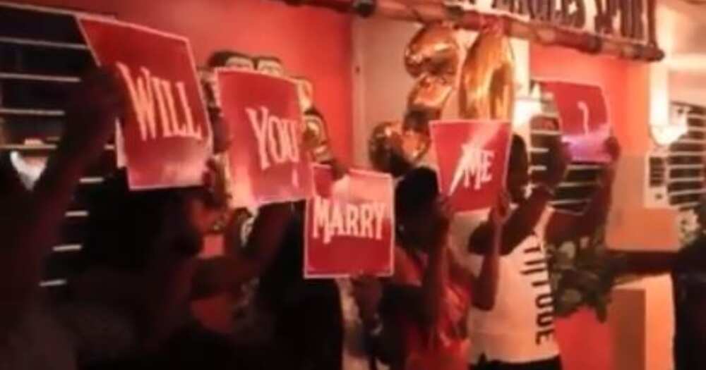 Lady gets surprise marriage proposal at surprise birthday party she organised for her man