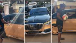 "Buy am if e easy": PSquare brothers tease each other as Davido visits them in his N400m Maybach, fans react