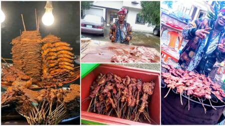 "Very clean and sharp": Fine Igbo boy who sells suya for a living emerges, packages it neatly in viral photos