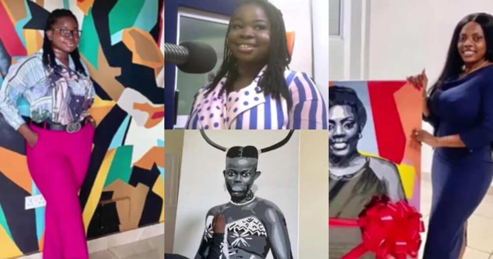 Anita-Pearl Ankor: Meet the Ghanaian female painter who earns GHc45k from paintings