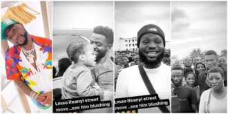 Davido allows Ifeanyi to briefly meet fans. Davido allows Ifeanyi to briefly meet fans.