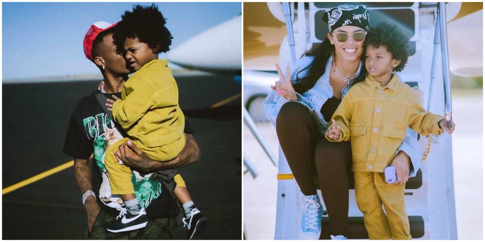 Wizkid takes his son and baby mama on a trip to Disneyland