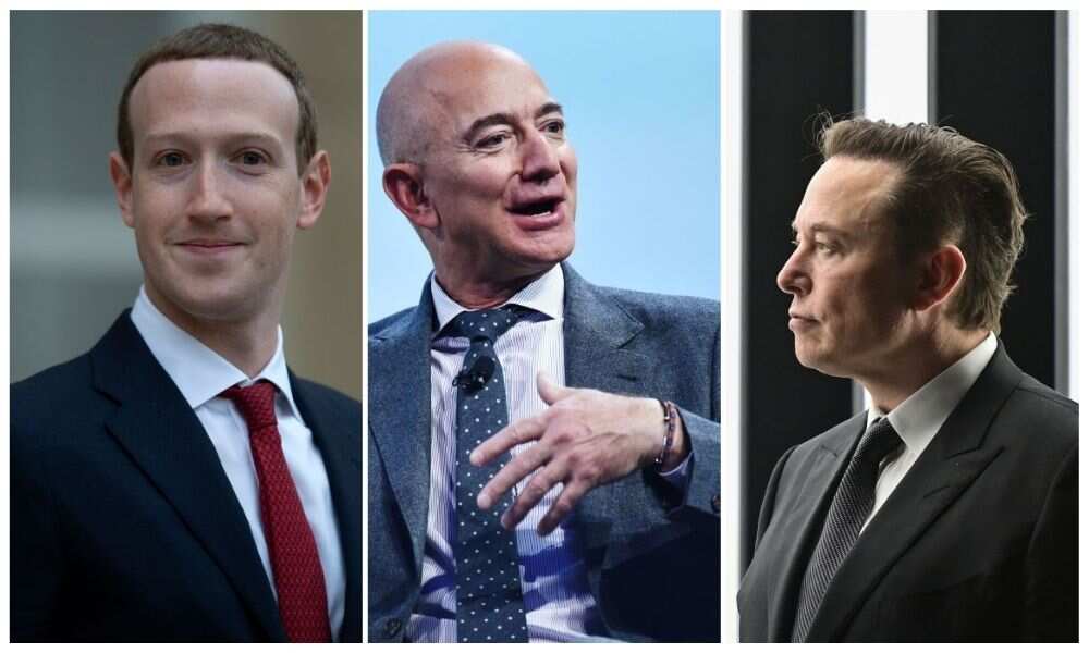 Mark Zuckerberg, Elon Musk, Jeff Bezos