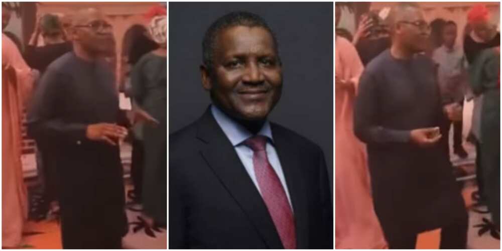 Bidiyon biloniya Dangote ya na kwasar rawa a wurin wani biki ya kayatar