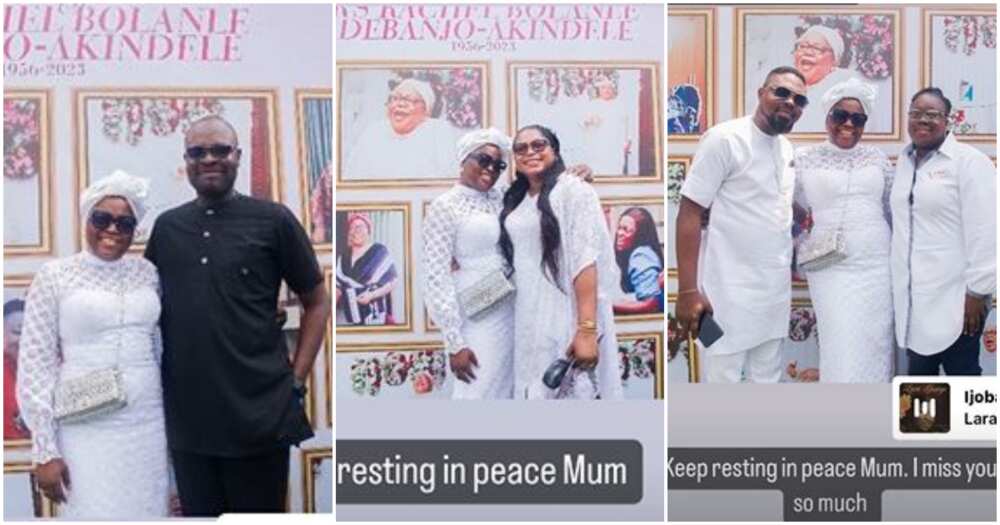 Photos of Chude Jidenowo, Lara George at Funke Akindele's mum's burial