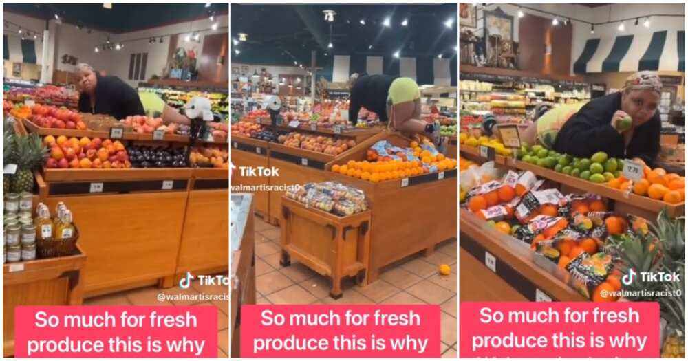Lady, superstore, fruits Lady, superstore, fruits