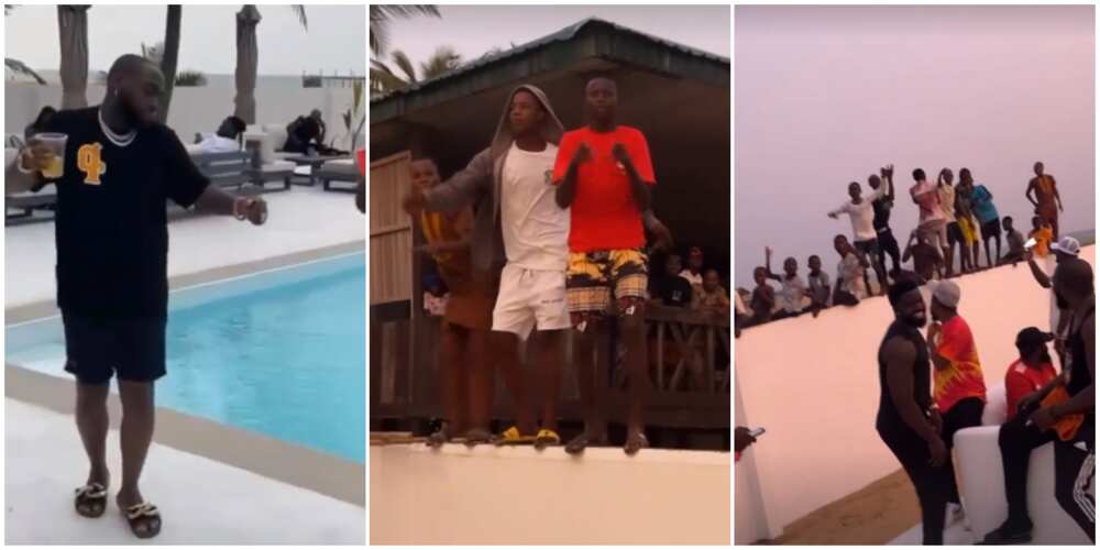 Fans risk it all for Davido at private Lagos beach house