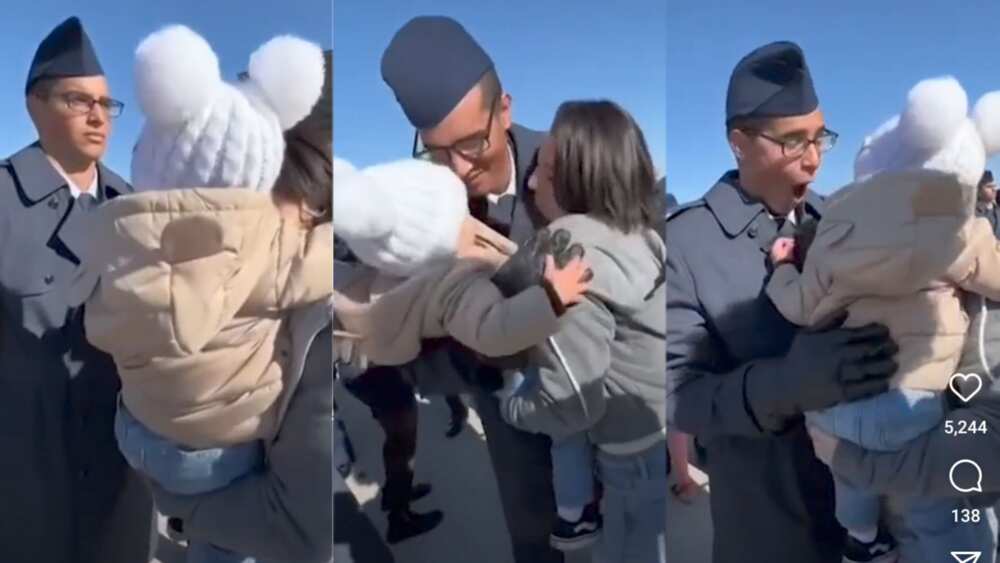 Father reunites with daughter on Air force graduation day Photo credit: @People Source: Instagram