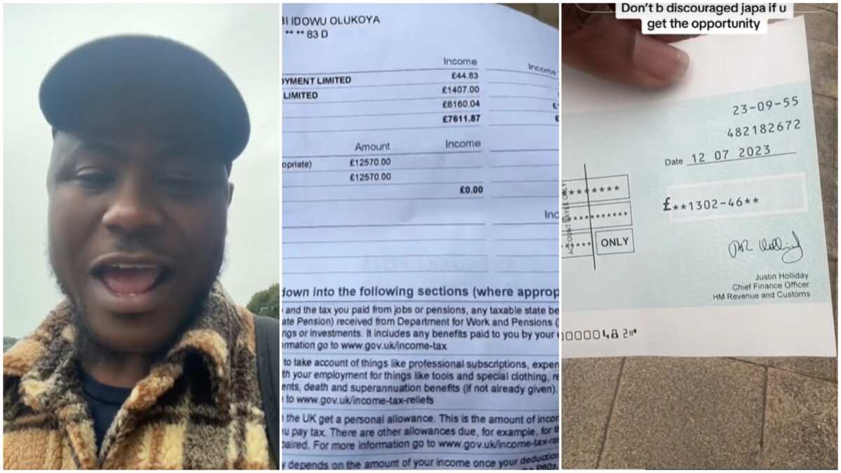 See the over N1m cheque Nigerian man in UK got as outstanding salary (video)