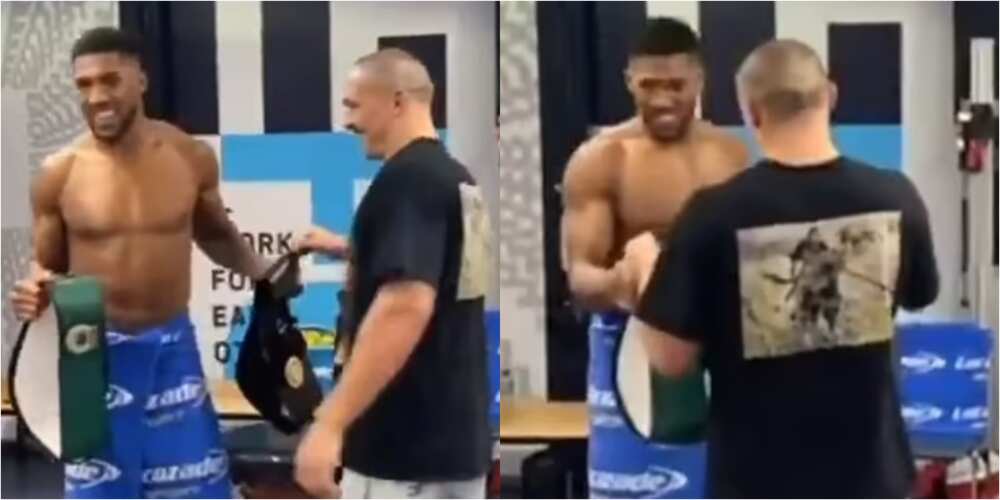 Le nouveau champion des poids lourds Usyk pose un acte remarquable pour montrer son respect à Joshua