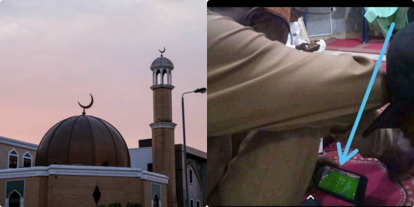 “Where Are We Heading To”: Man Reacts to Photo of Man Watching Football Match Inside Mosque