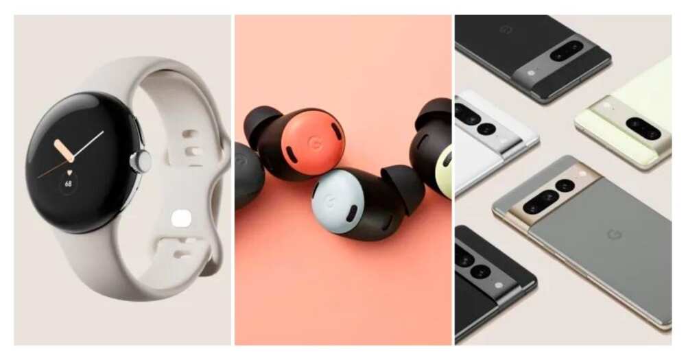 Google Smartwatch, Pixel Phone, Earbuds
