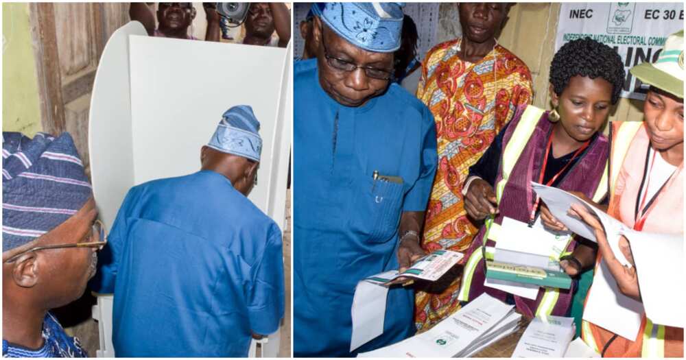 Former President Olusegun Obasanjo, Olushomi compound, Totoro – Sokori in Abeokuta North LGA of Ogun State, 2023 election