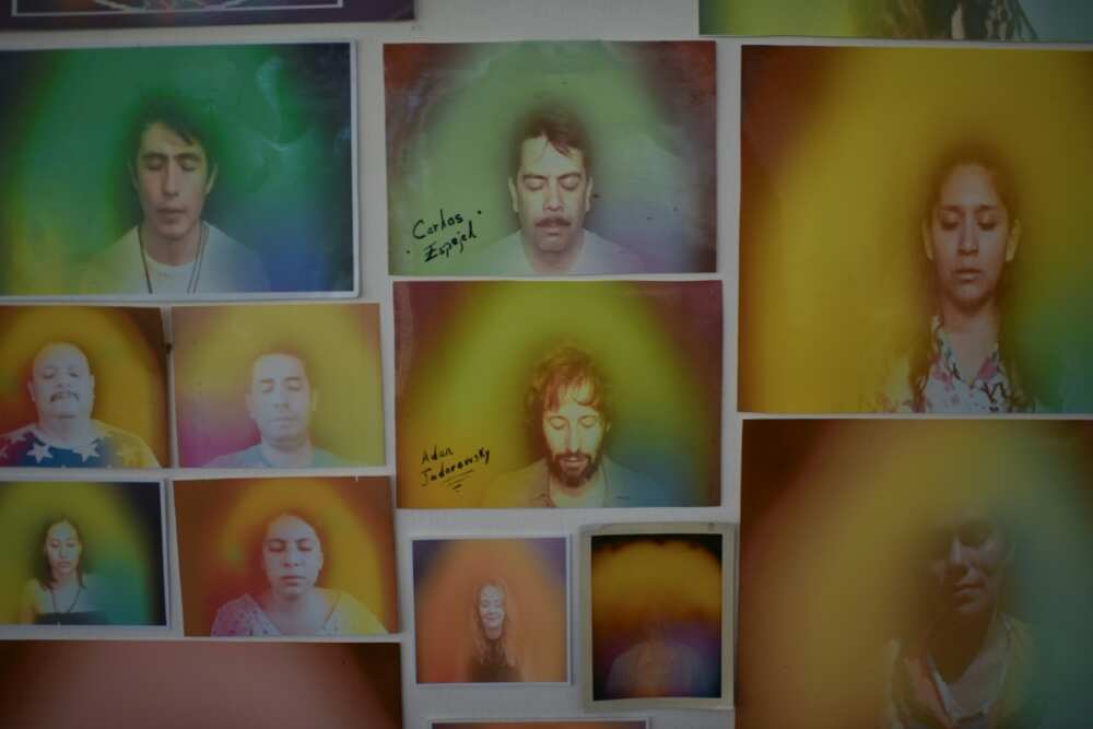 "Aura pictures" are seen at a holistic center in Tepoztlan, Mexico