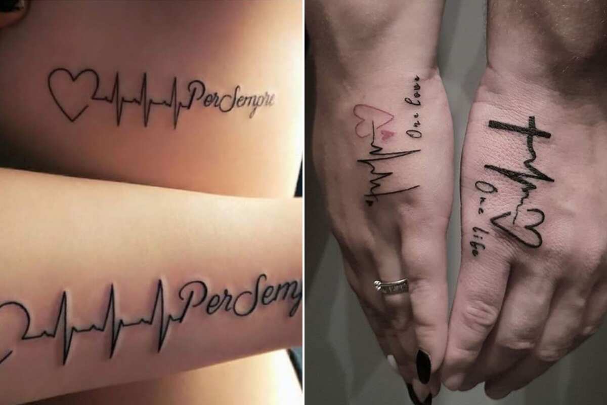 The Best Lifeline Tattoos - Tattoo Insider | Finger tattoos for couples,  Matching couple tattoos, Small finger tattoos