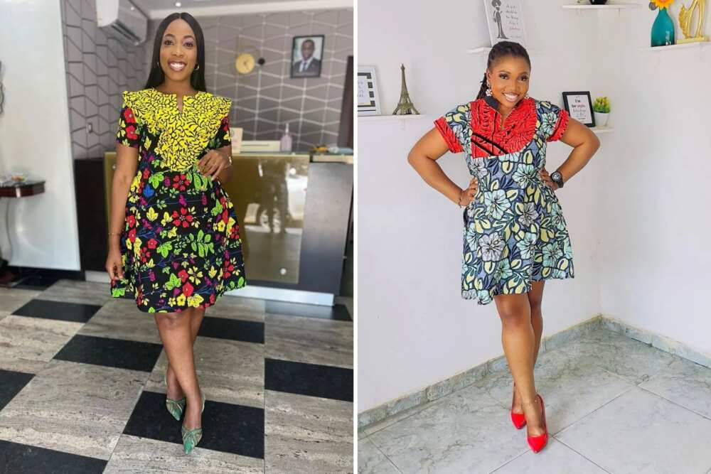 Cute Ankara short flare gowns