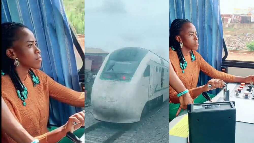 "First Time Seeing It": Lady Operates Train Effortlessly, Navigates