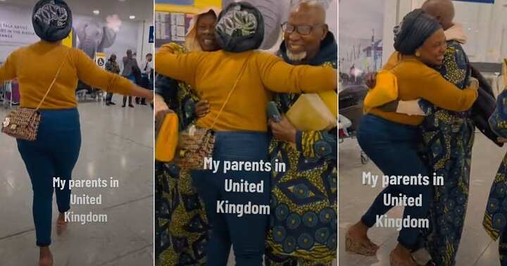 Nigerian woman reunites with parents in UK