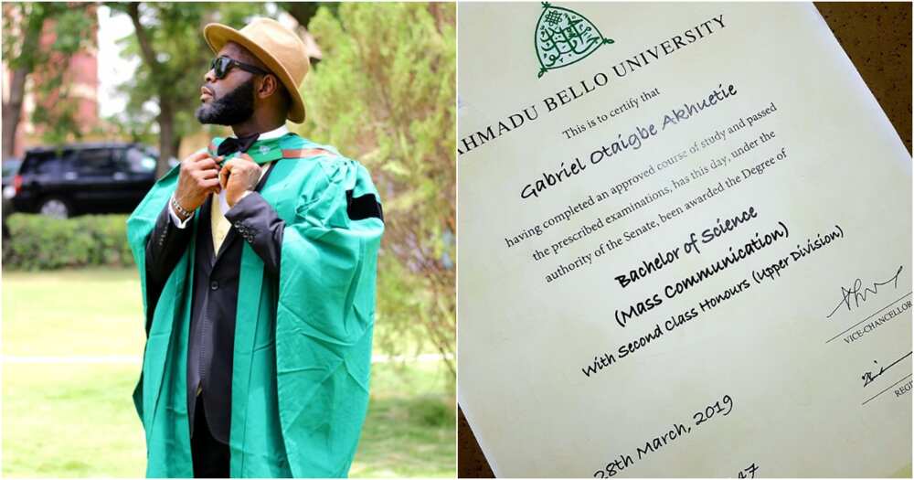 Man graduates with 2nd class upper Man graduates with 2nd class upper