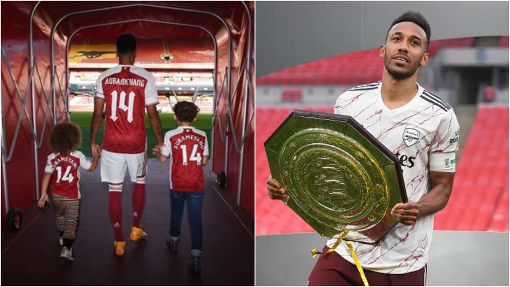 Pierre-Emerick Aubameyang takes 2 sons to Emirates to sign 3-year deal with Arsenal