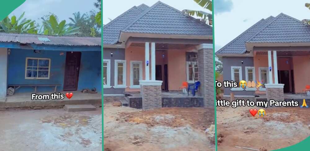 Man builds new house for his parents.