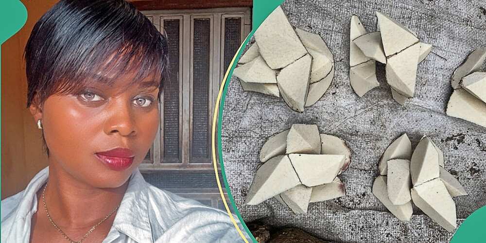 Lady in pain after seeing portions of yam sold for N500 each