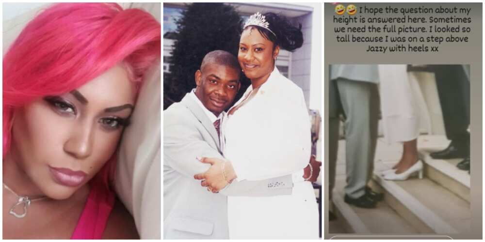 Don Jazzy's ex-wife explains reason she appeared taller than music boss in viral wedding photo
