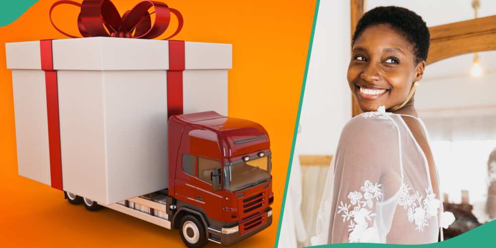 Nigerian lady gets truckload of gift from bride
