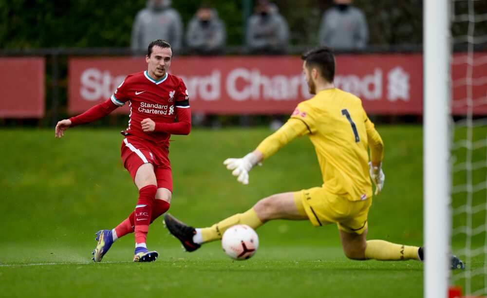 Liam Millar in action for Liverpool