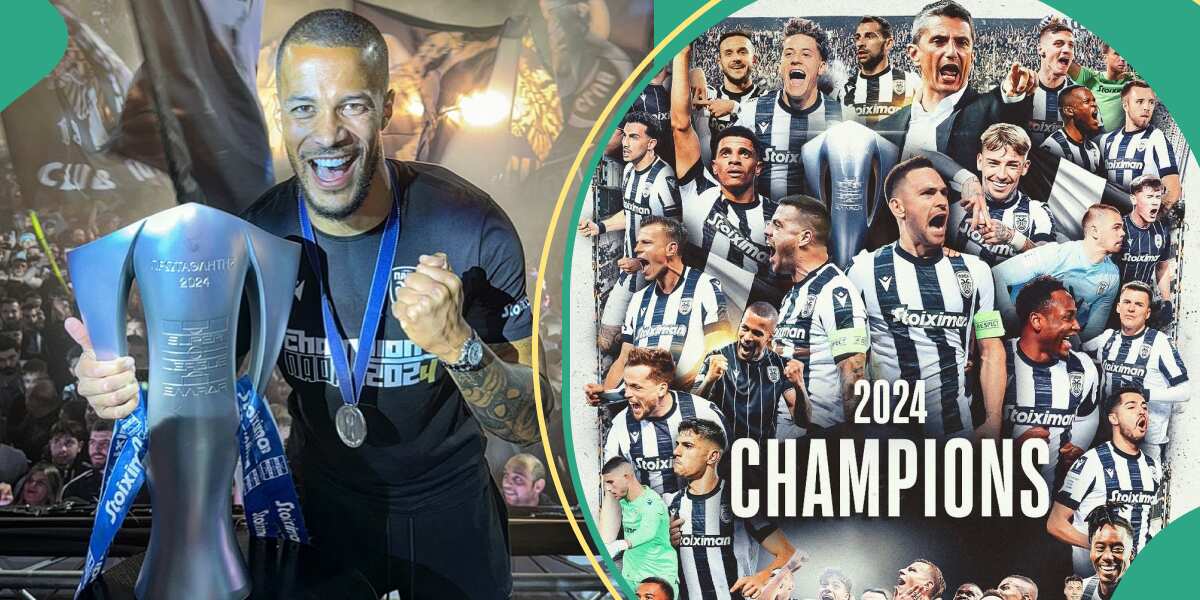 See photos as Williams Troost-Ekong celebrates winning the Greek Super League