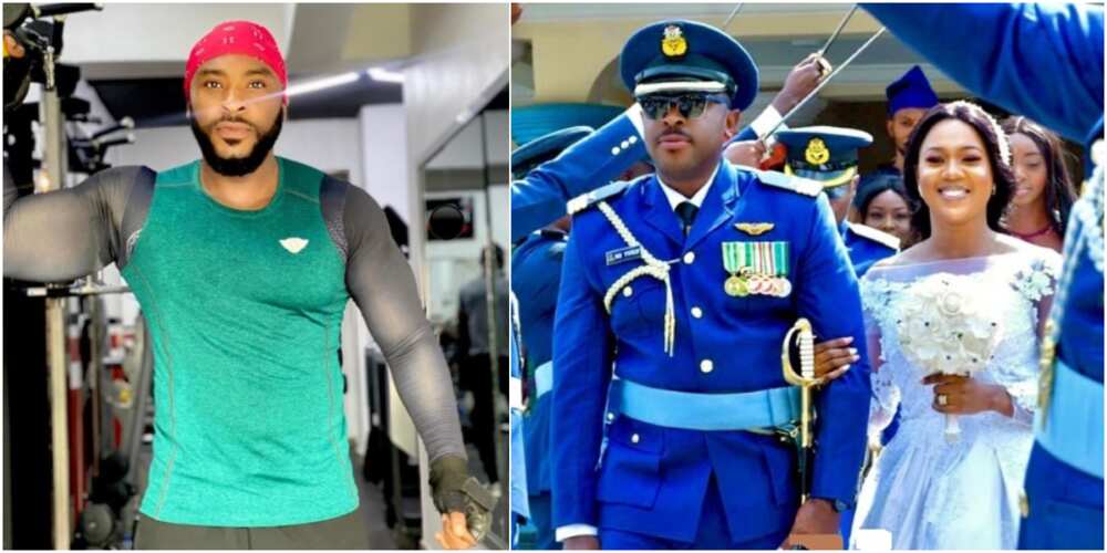 Actor Enyinna Nwigwe 'Tricks' Female Fans with Photos of His Fictitious Military Wedding