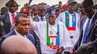 2023: Bola Tinubu mistakenly says 'high prices is here' at Bayelsa APC rally