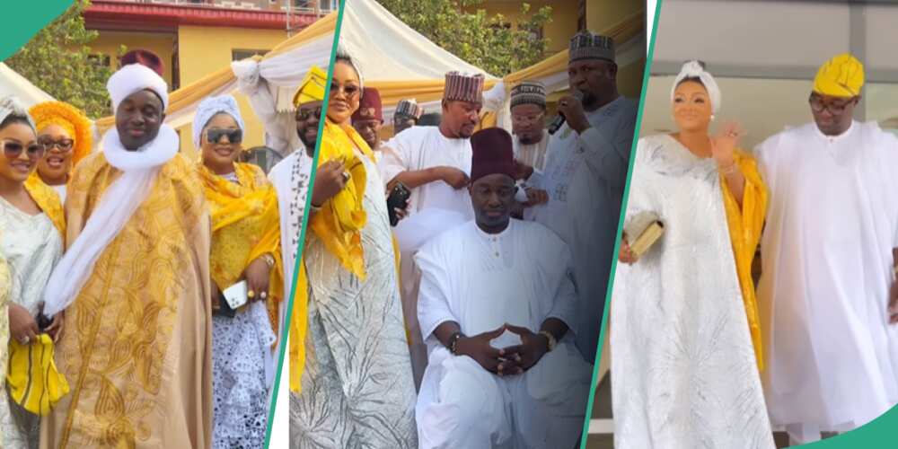 Videos from the turbaning ceremony of Mercy Aigbe's husband, Kazim Adeoti