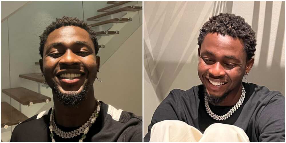 Omah Lay smiling, picture of Omah Lay smiling Omah Lay smiling, picture of Omah Lay smiling