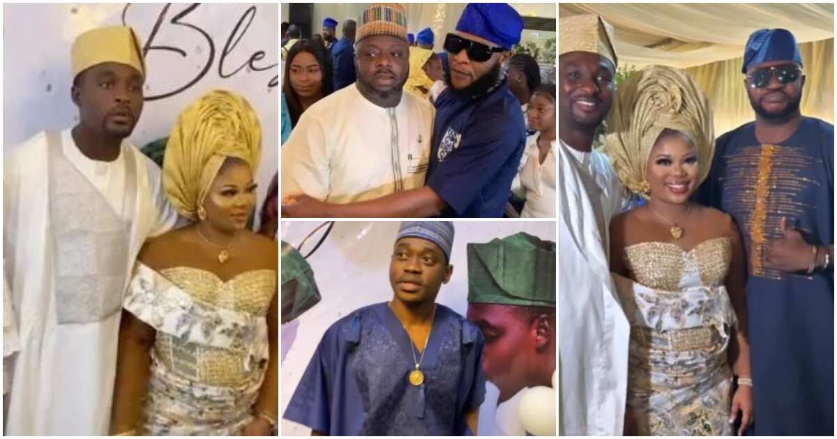 Watch heartwarming videos as Yoruba actors storm Adeniyi Johnson's twins naming ceremony