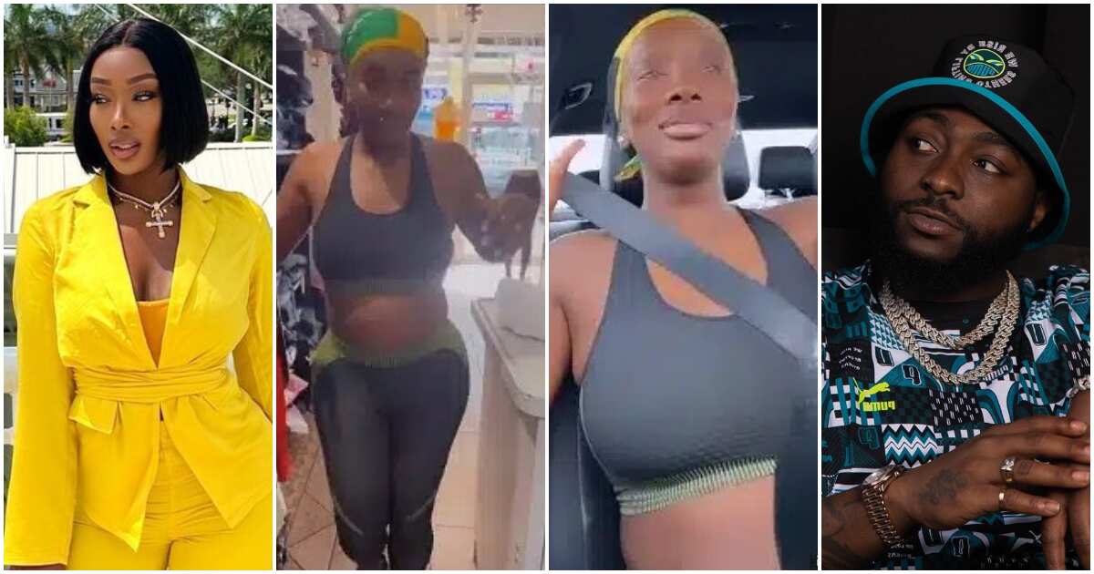 Video of Davido's alleged side chick Anita Brown dancing and jubilating as she shows off protruding belly trends