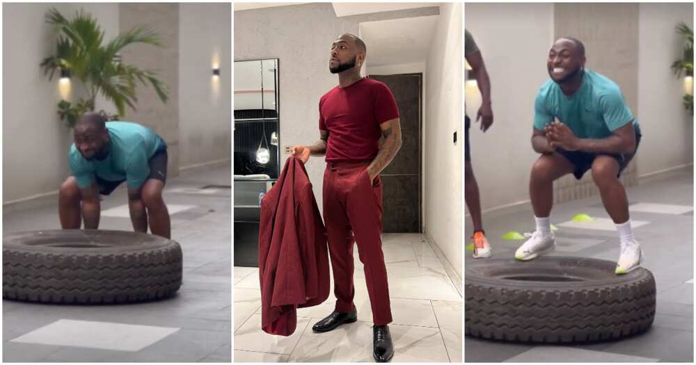 Davido, gym, DMW, singer Davido, gym, DMW, singer