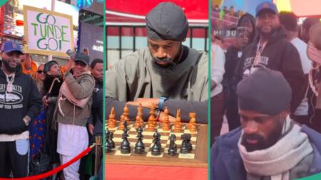 Video as Davido, Chioma, 30BG crew show up to support chess master Tunde Onakoya on GWR attempt