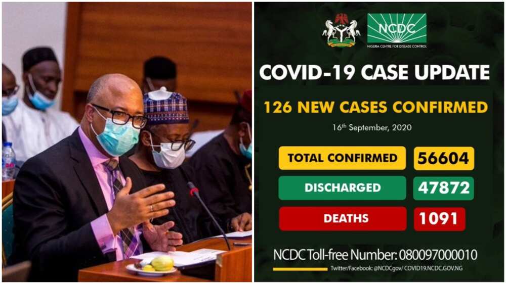 NCDC announces 126 new Covid-19 cases, total now 56,604