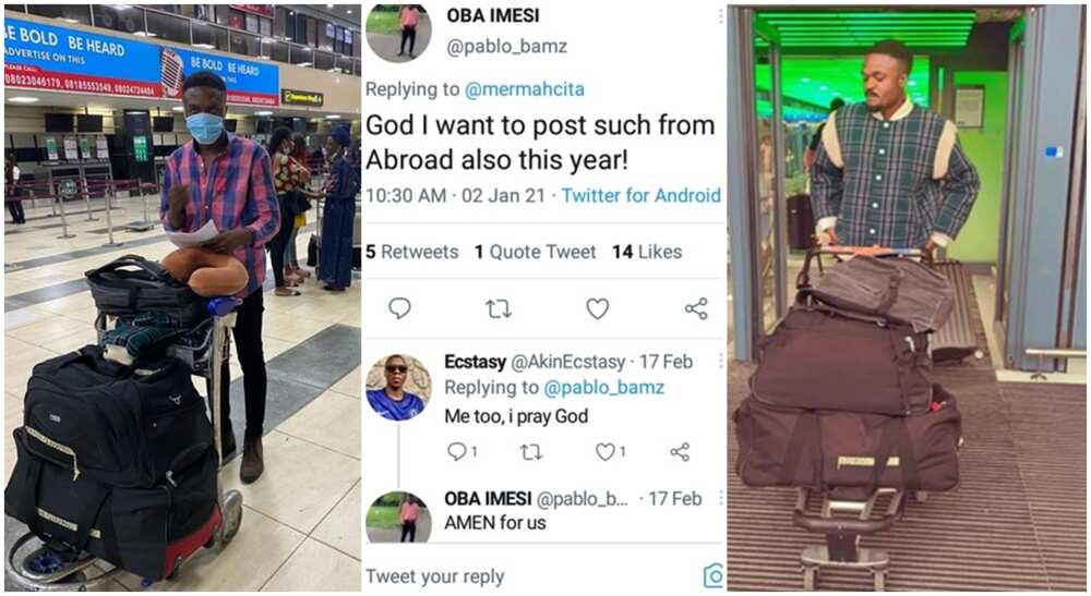 Man moves abroad after God answered his prayer.