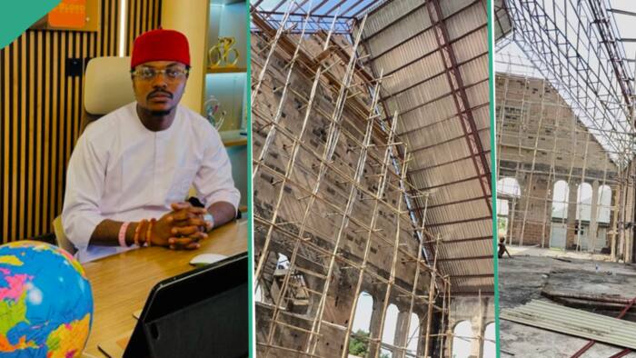 Rich businessman from Anambra state building big church in his village with N300 million