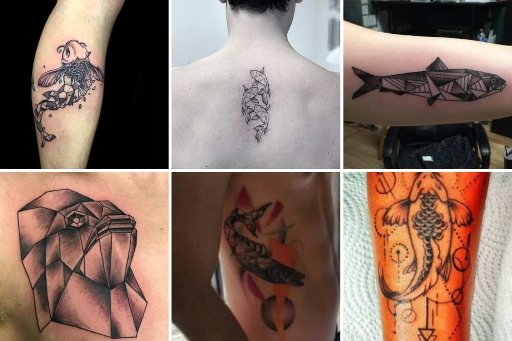 Simple geometric tattoo designs